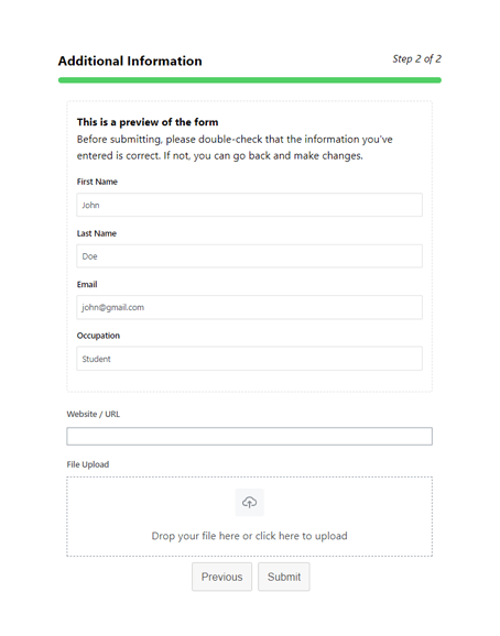 How to Enable Entry Preview for Users in WordPress Multi-Part Forms?